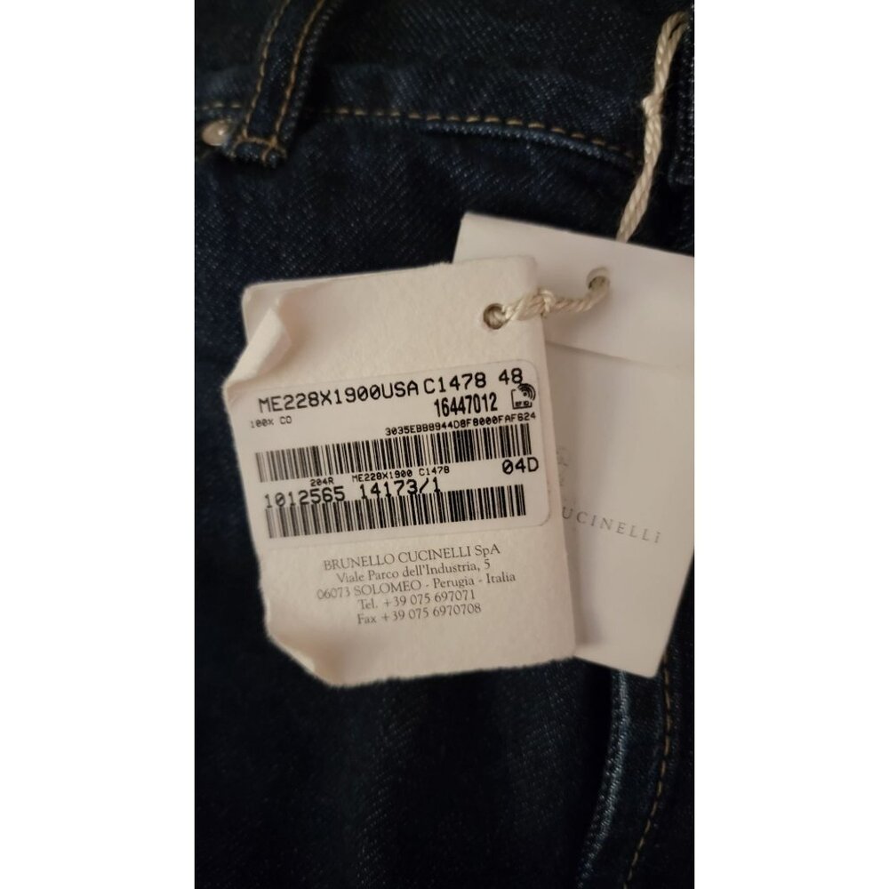 Brunello Cucinelli Luxury Denim Jeans Leisure Fit IT 48 (34W) Made in Italy - Picture 10 of 11